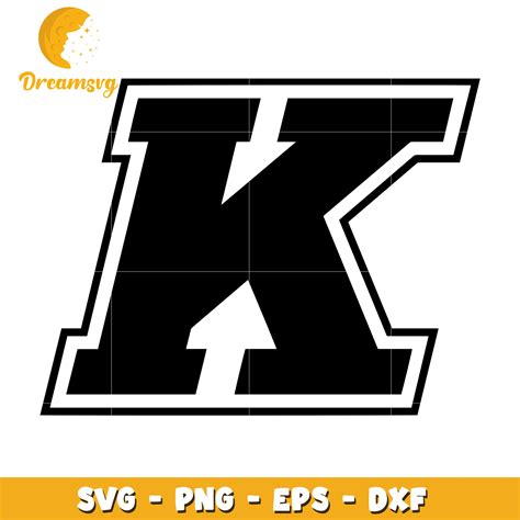 Option 1 (Focus on letter) Bold Block Letter K SVG PNG EPS DXF – DreamSVG Store