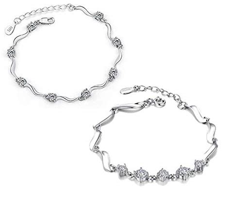 Buy YouBella Jewellery Silver Plated Stylish Latest Crystal Combo of ...