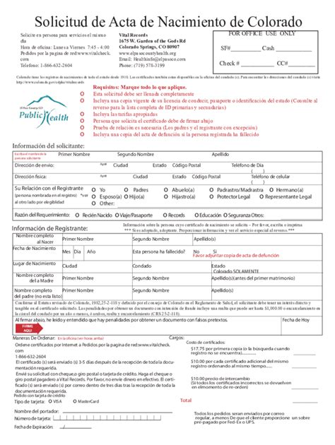 Fillable Online Birth and Death Certificates (Espaol)Birth and Death ...