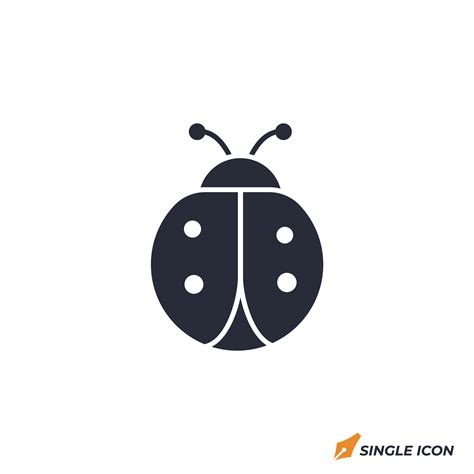 Ladybug icon illustration. Ladybug symbol isolated on white background ...