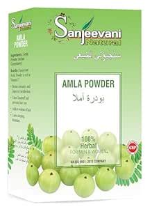 Sanjeevani Natural Amla Indian Gooseberry Powder for Hair Growth, Black ...