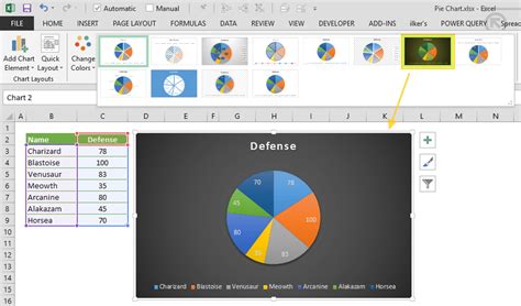 Excel Chart 的图像结果