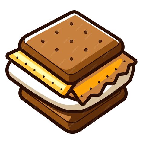 Smore clip art and Vector Design With a White Background | Premium AI ...
