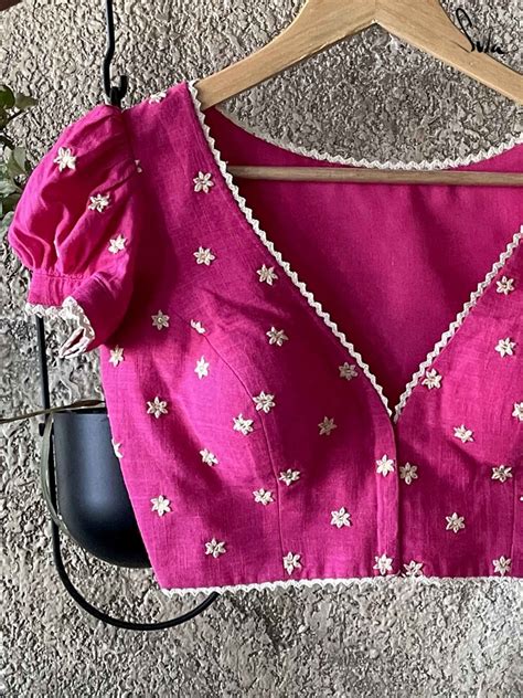 Pink Viscose Blend Blouse|Gulabi Sona Pankhudi|Suta – suta