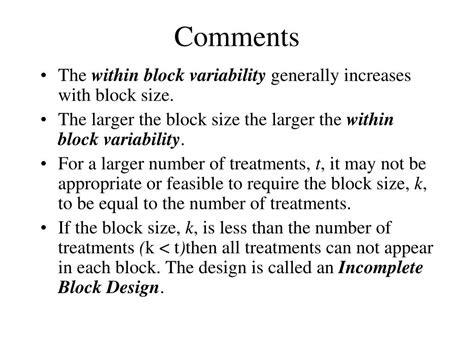 Image result for Incomplete Block Design Example