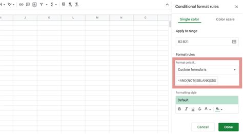 Image result for Google Sheets Conditional Formatting Color