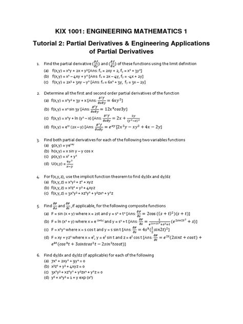 Image result for Partial Derivatives Tutorial