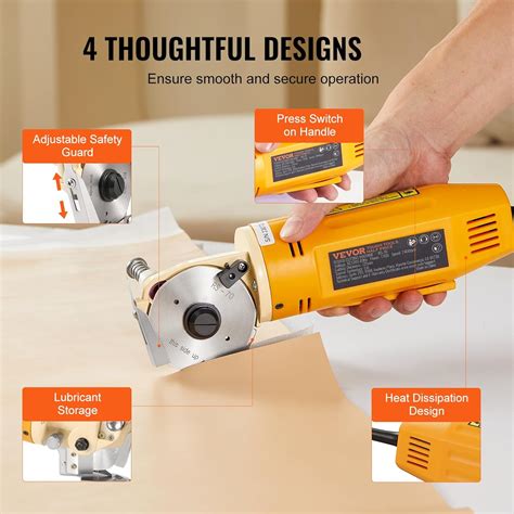 VEVOR Fabric Cutter, 170W Electric Rotary Fabric India | Ubuy
