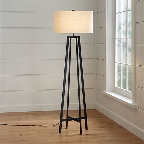 Black Floor Lamps & Black Standing Lamps | Crate & Barrel