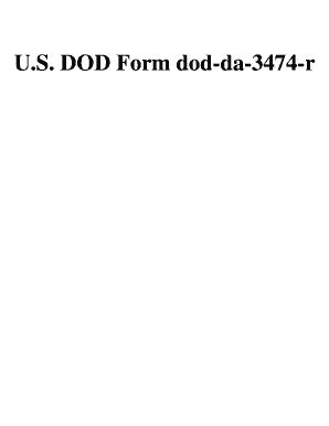 Fillable Online U.S. DOD Form dod-da-3474-r. Free download Fax Email ...