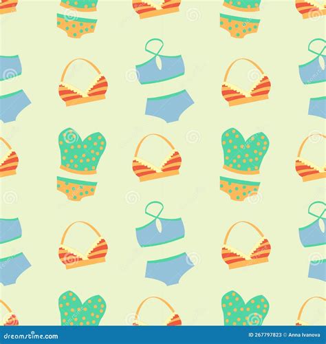 Cute Women Panties Seamless Pattern. Underwear Background. Female ...