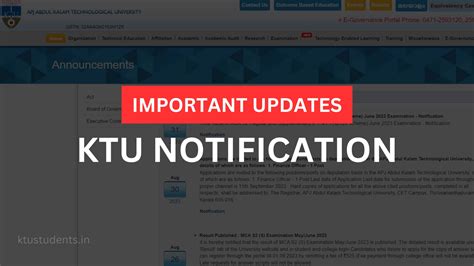 Generating and Downloading Hall Tickets: KTU Instructions Issued | KTU ...