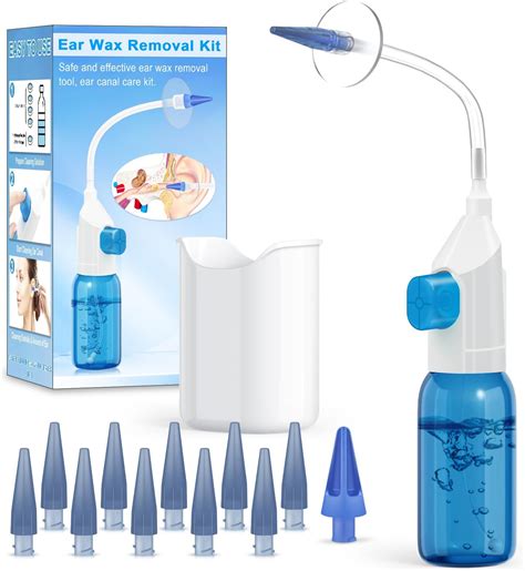 Amazon.com: Ear Wax Removal Kit, Ear Cleaning Kits Manual Safe Ear Irrigation Flushing System ...