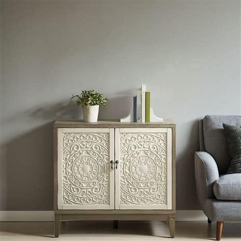 Two Door Cabinet White & Gray Solid Wood |cabinet|wooden cabinet|solid ...