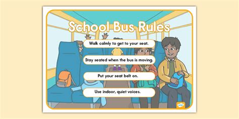 School Bus Rules Display Poster