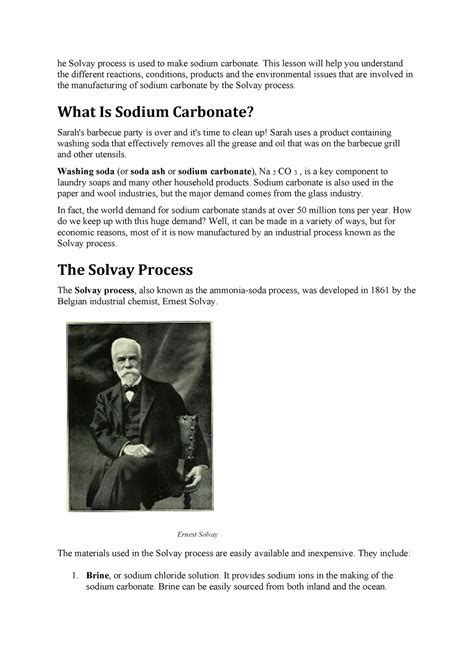 Image result for Solvay Process Chemistry
