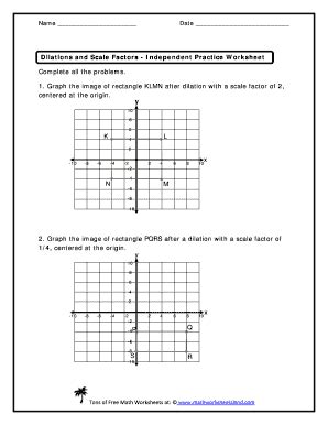 Dilation Worksheet - Fill Online, Printable, Fillable, Blank | pdfFiller