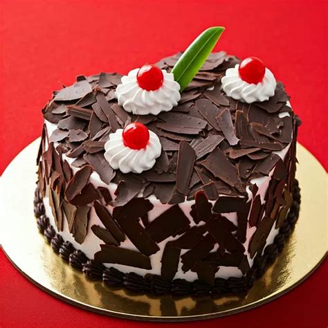 Black Forest Cake Heart Shape With more Chips In Tirupat...