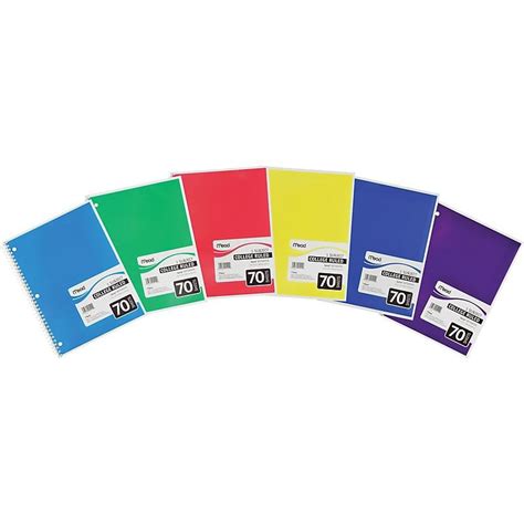 Mead 1-Subject Notebooks, 8" x 10.5", College Ruled, 70 Sheets ...