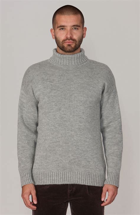 Submariner Roll Neck Merino Wool Jumper For Men – Paul James Knitwear