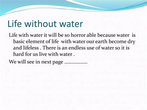 Life Without Water | PPTX