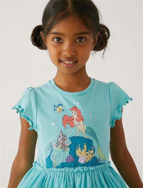 Buy Pure Cotton The Little Mermaid™ Dress at Marks & Spencer