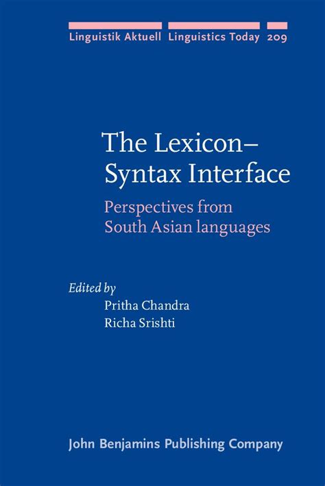 The Lexicon–Syntax Interface | Humanities & Social Sciences