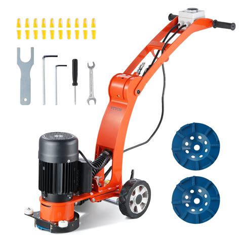 VEVOR Electric Concrete Floor Grinder 7" Walk-Behind Grinder 1.7HP ...