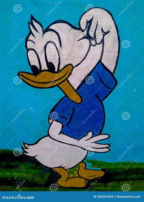 Donald Duck Character Mascot Cartoon Editorial Stock Image - Image of ...