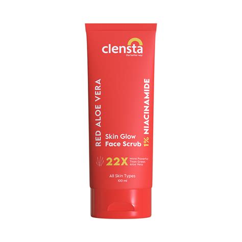 Clensta Red Aloe Vera Skin Glow Face Scrub (100 Gm) – Shop Salon Products