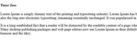 Example of Semantic Tags