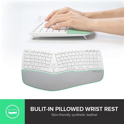 Buy DELUX Wireless Ergonomic Split Keyboard and 2.4G Wireless Vertical ...