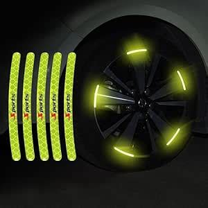 Favoto 60pcs 3D Reflective Wheel Tire Rim Reflective Strip Tape Sticker ...