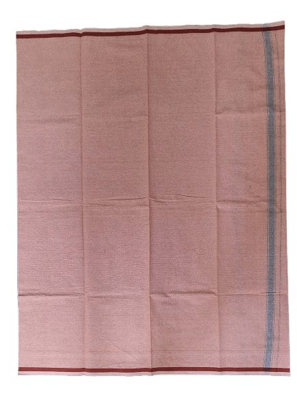 SRINIVASA Lungi - Peach and Cream Border for Men