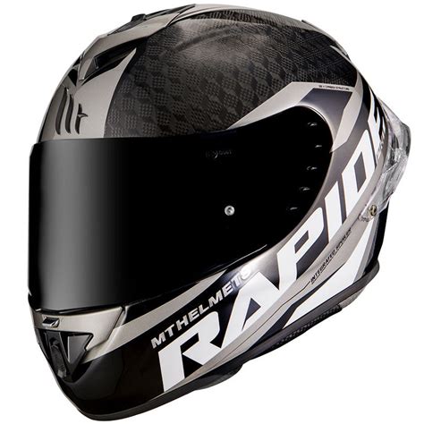 Buy MT Helmets Rapide Pro Carbon C2 Helmet - Black Grey Online ...