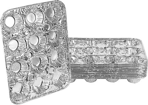 12 Cup Aluminum Muffin Pan - Reusable & Recyclable - For Baking ...