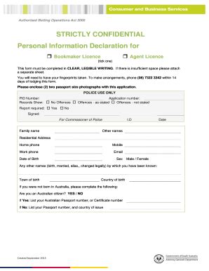 Personal Information Declaration - Fill Online, Printable, Fillable ...