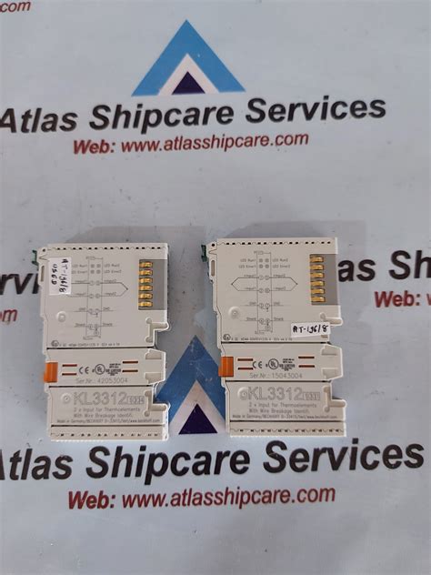 Beckhoff KL3312 2-Channel Thermocouple Input Terminal – Atlas Shipcare ...