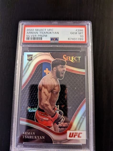 Arman Tsarukyan 2022 Select UFC Silver Octagonside PSA 10 CASE HIT | eBay