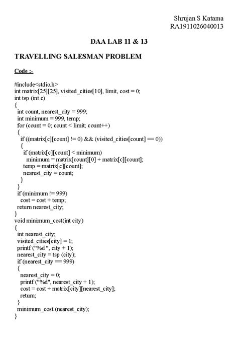 LAB Manual DAA - Design And Analysis Of Algorithms - Studocu