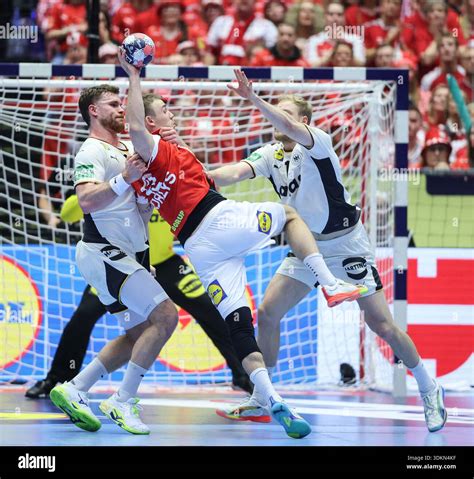Herning, Denmark. 01st Feb, 2026. Thomas Arnoldsen of Denmark in action ...
