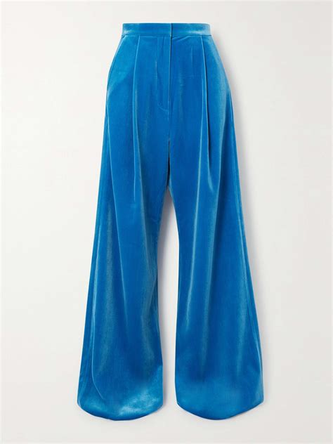 ALEX PERRY Arden velvet wide-leg pants | NET-A-PORTER
