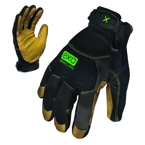 Ironclad Performance Wear EXO Mechanics Gloves, Genuine Leather Palm ...