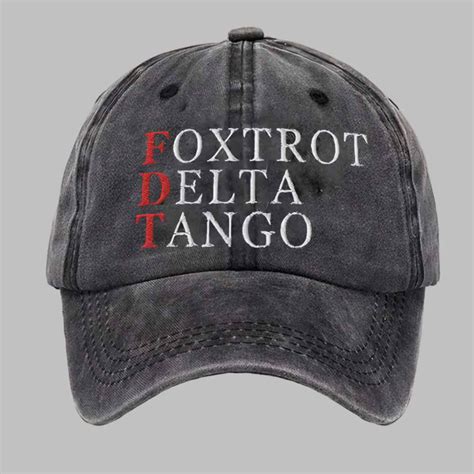 Foxtrot Delta Tango Print Hat - gullprint.com