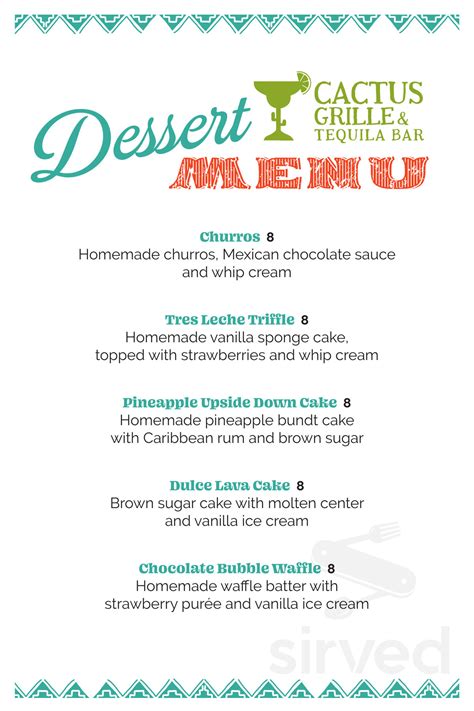Cactus Grille & Tequila Bar menu in Palm Beach Gardens, Florida, USA