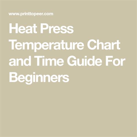 Image result for Heat Press Temperature Guide