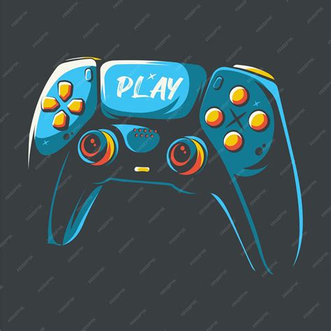 Stick controller art illustration | Premium Vector