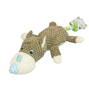 Buy emily pets Squeaky Durable Interactive Dog Toys, Rhino-Shaped Toys ...