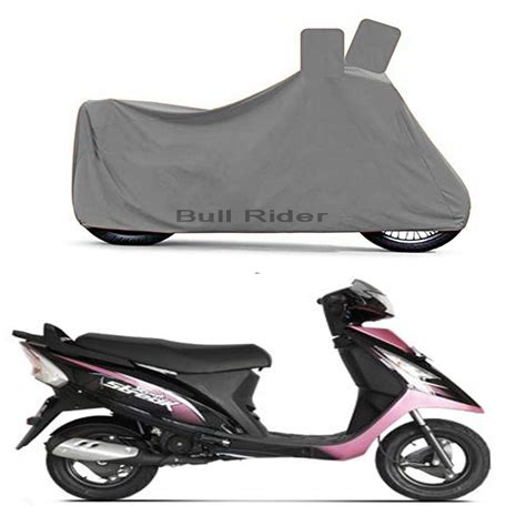Bull Rider Two Wheeler Cover for TVS Scooty Streak (Grey) : Amazon.in ...