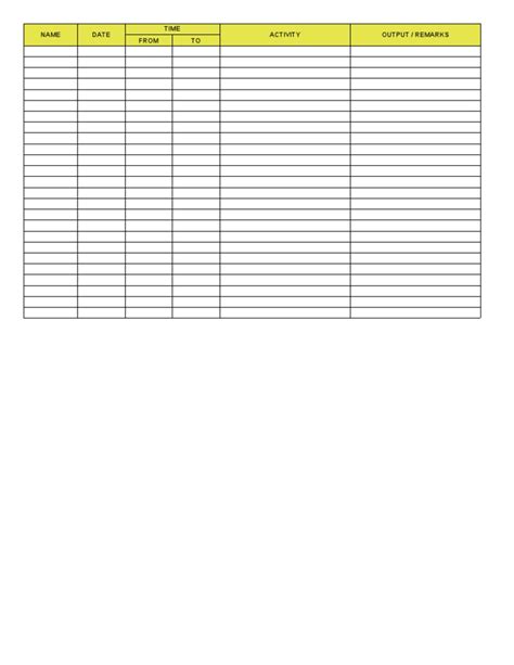 Image result for Daily Log Form